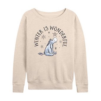DIsney's Winnie The Pooh Eeyore Women's Winter Is Wonderful French Terry Long Sleeve Tee