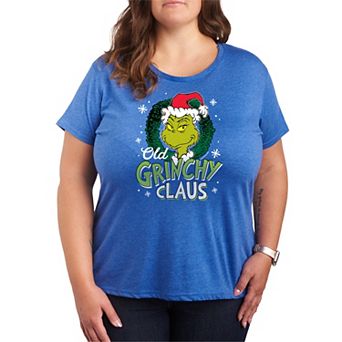 Plus Size Dr. Seuss Old Grinchy Claus Graphic Tee