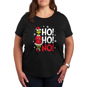 Plus Size Dr. Seuss Grinch Ho Ho No Graphic Tee