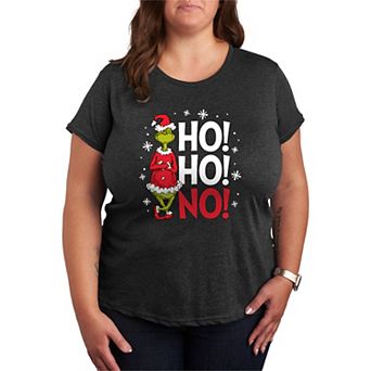 Plus Size Dr. Seuss Grinch Ho Ho No Graphic Tee
