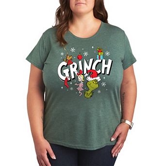 Plus Size Dr. Seuss Grinch Group Graphic Tee