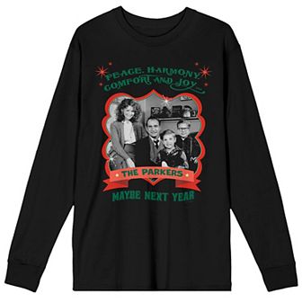 Juniors' A Christmas Story Family Greeting Christmas Card Long Sleeve Tee