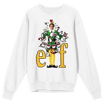 Juniors' Elf Sketch Art Sweatshirt