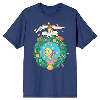 Juniors' Looney Tunes Tweety Wreath Tee