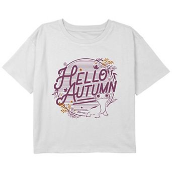 Disney's Frozen 2 Hello Autumn Girls 7-16 Cropped Graphic Tee