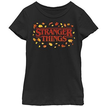Girls 7-16 Stranger Things Autumn Title Logo Graphic Tee