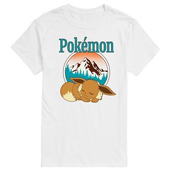Big & Tall Pokemon Eevee Retro Mountain Graphic Tee