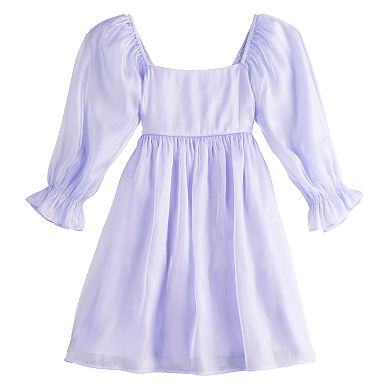 Girls 7-16 Inspired Hearts Chiffon Babydoll Dress