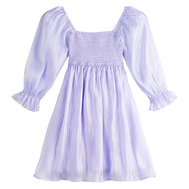 Girls 7-16 Inspired Hearts Chiffon Babydoll Dress