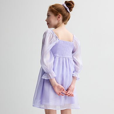 Girls 7-16 Inspired Hearts Chiffon Babydoll Dress