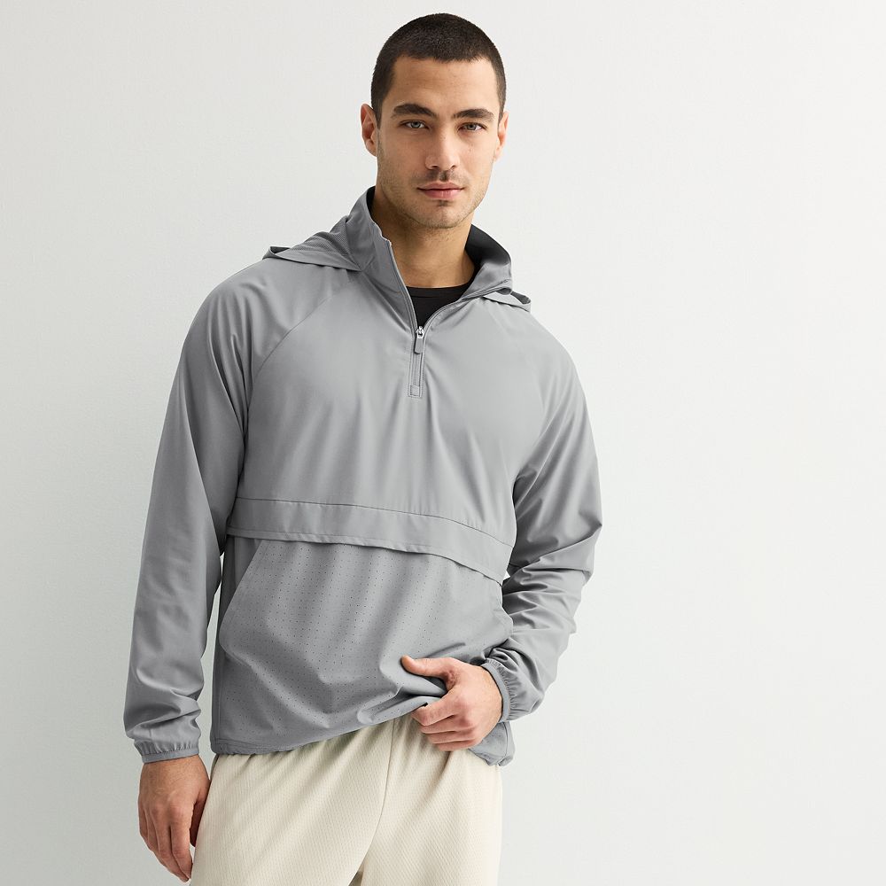 Men's Tek Gear® Lightweight Hooded Quarter Zip Jacket