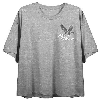 Juniors' Riley Green Truck & Dog Art Tee