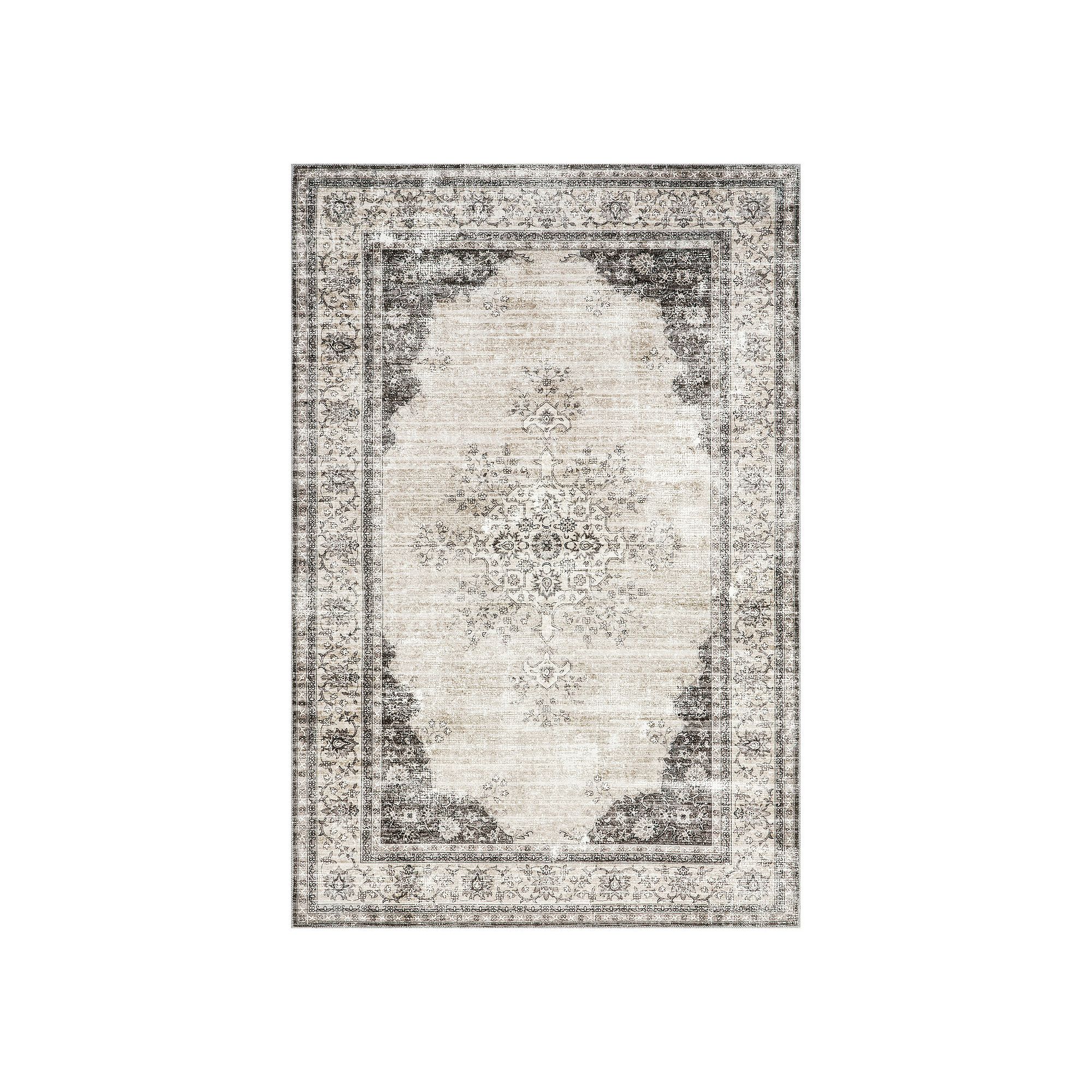 Rugs USA Rosewood Vintage Machine Washable Area Rug, Ivory