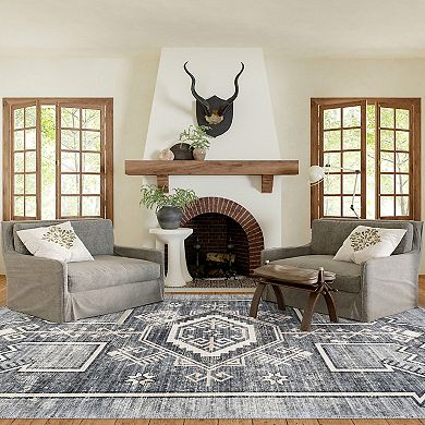 Rugs USA Sagebrush Geometric Machine Washable Area Rug