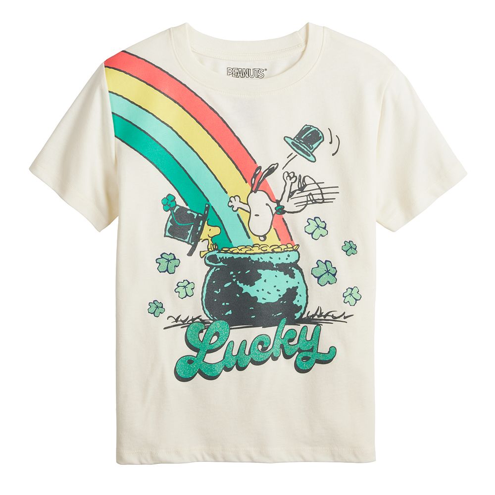 Girls 7-16 Peanuts Snoopy St. Patrick's Day "Lucky" Graphic Tee