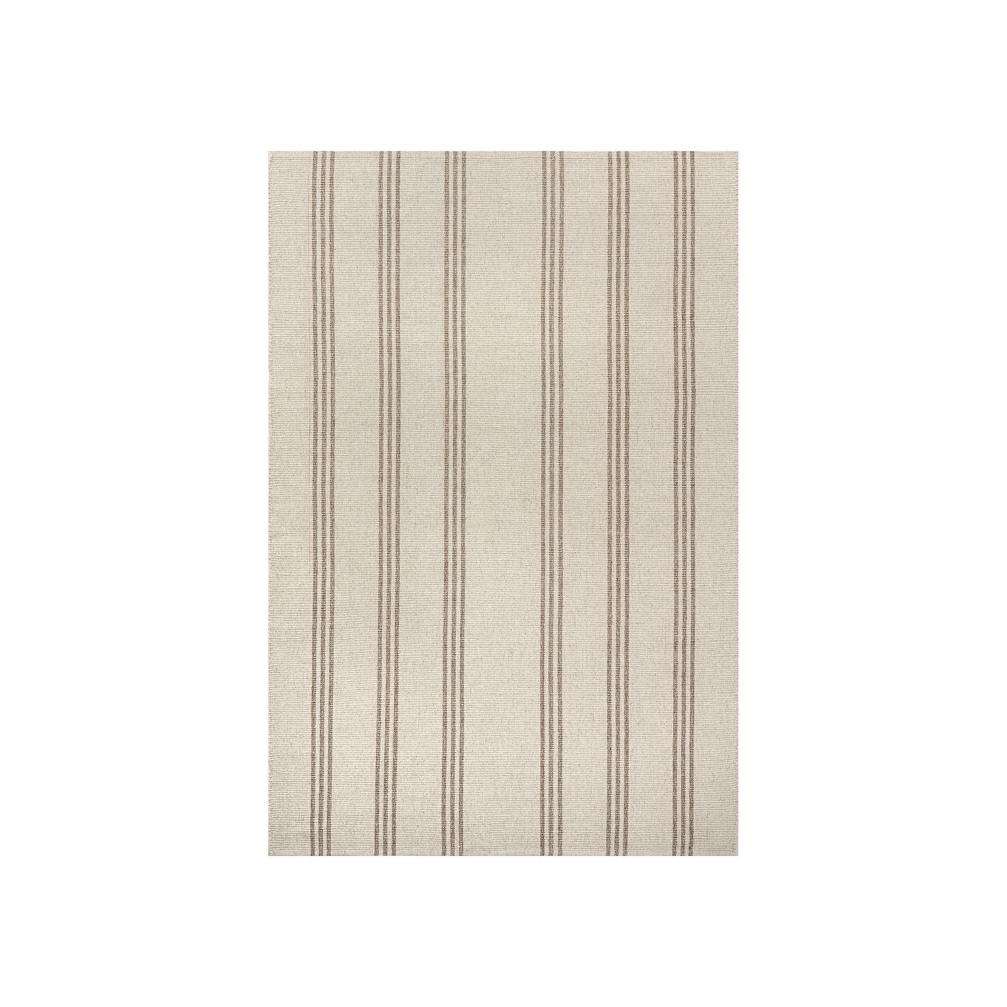 Rugs USA Hawthorn Striped Wool Area Rug, Ivory