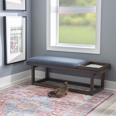 Linon Georgia Bench With Tray