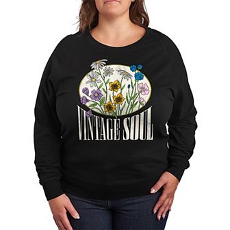 Plus Size Vintage Soul French Terry Long Sleeve Tee