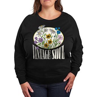 Plus Size Vintage Soul French Terry Long Sleeve Tee