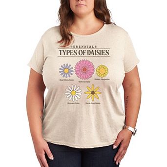 Plus Size Types of Daisies Graphic Tee