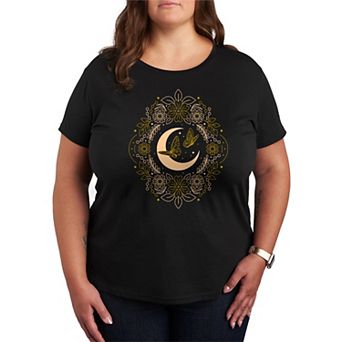 Plus Size Celestial Florals & Butterflies Graphic Tee
