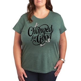 Plus Size Changed For Good Butterflies Graphic Tee