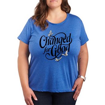 Plus Size Changed For Good Butterflies Graphic Tee
