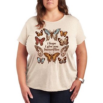 Plus Size Give You Butterflies Graphic Tee