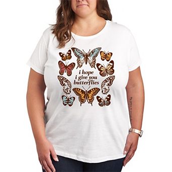 Plus Size Give You Butterflies Graphic Tee