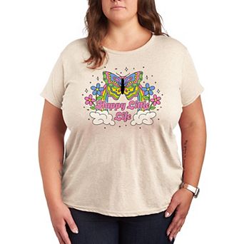 Plus Size Happy Little Life Graphic Tee