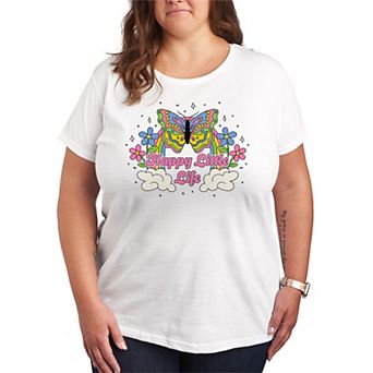 Plus Size Happy Little Life Graphic Tee
