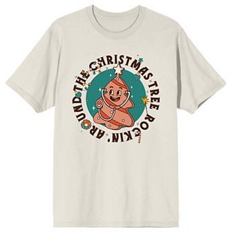 Juniors' Rockin Around The Christmas Tree Graphic Tee