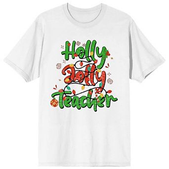 Juniors' Holly Jolly Teacher Graphic Tee