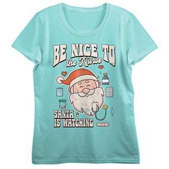 Juniors' Be Nice To The Nurse Graphic Tee