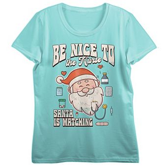 Juniors' Be Nice To The Nurse Graphic Tee