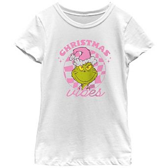 Girls 7-16 Grinch Christmas Vibes Graphic Tee