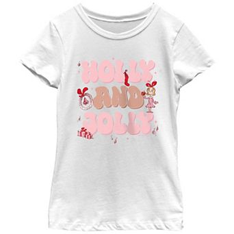 Girls 7-16 Grinch Cindy-Lou Who Holly And Jolly Graphic Tee