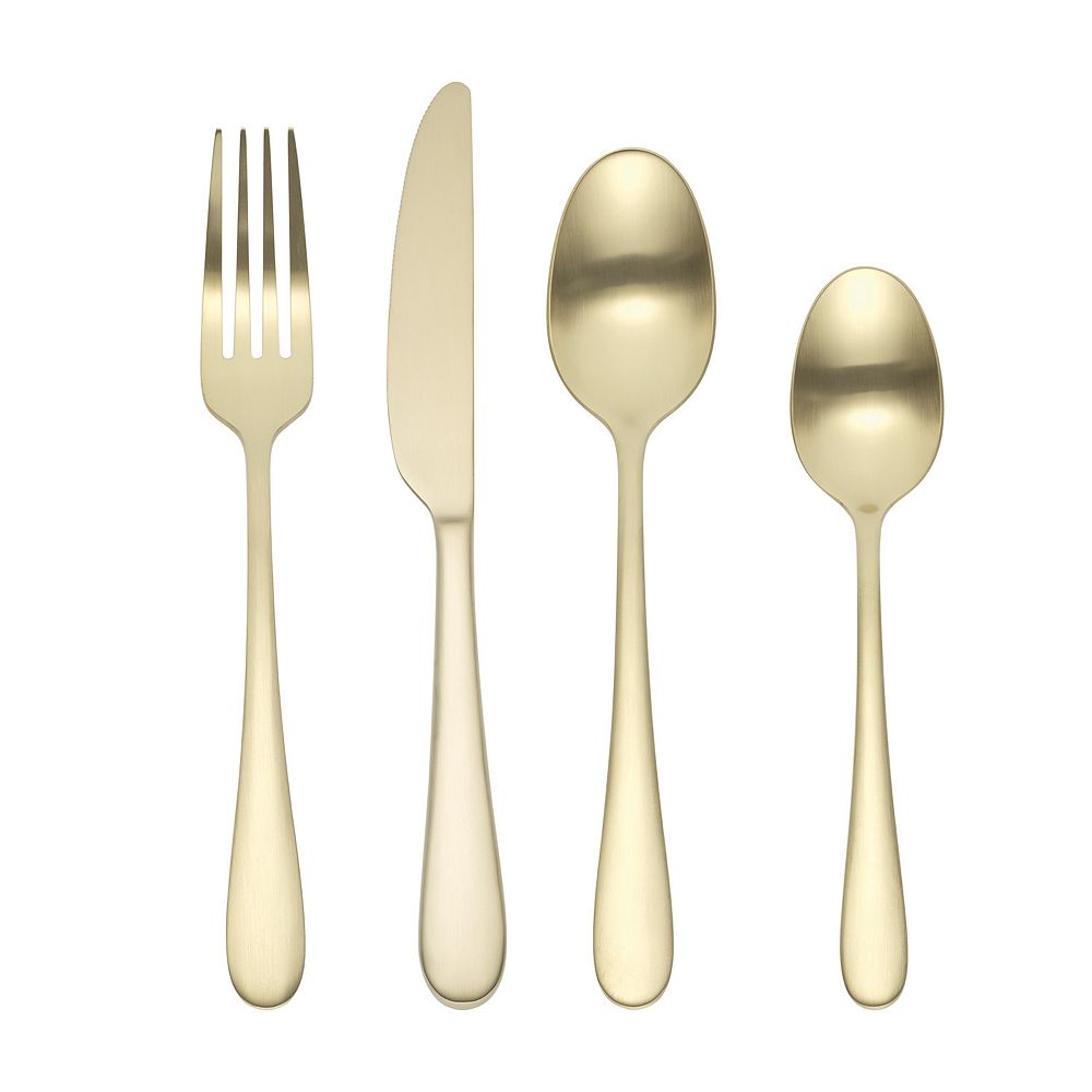 Mingle & Co. Sawyer Champagne Satin 16-pc. Flatware Set