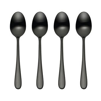 Mingle & Co. Sawyer Black Satin 4 pc Teaspoon Set