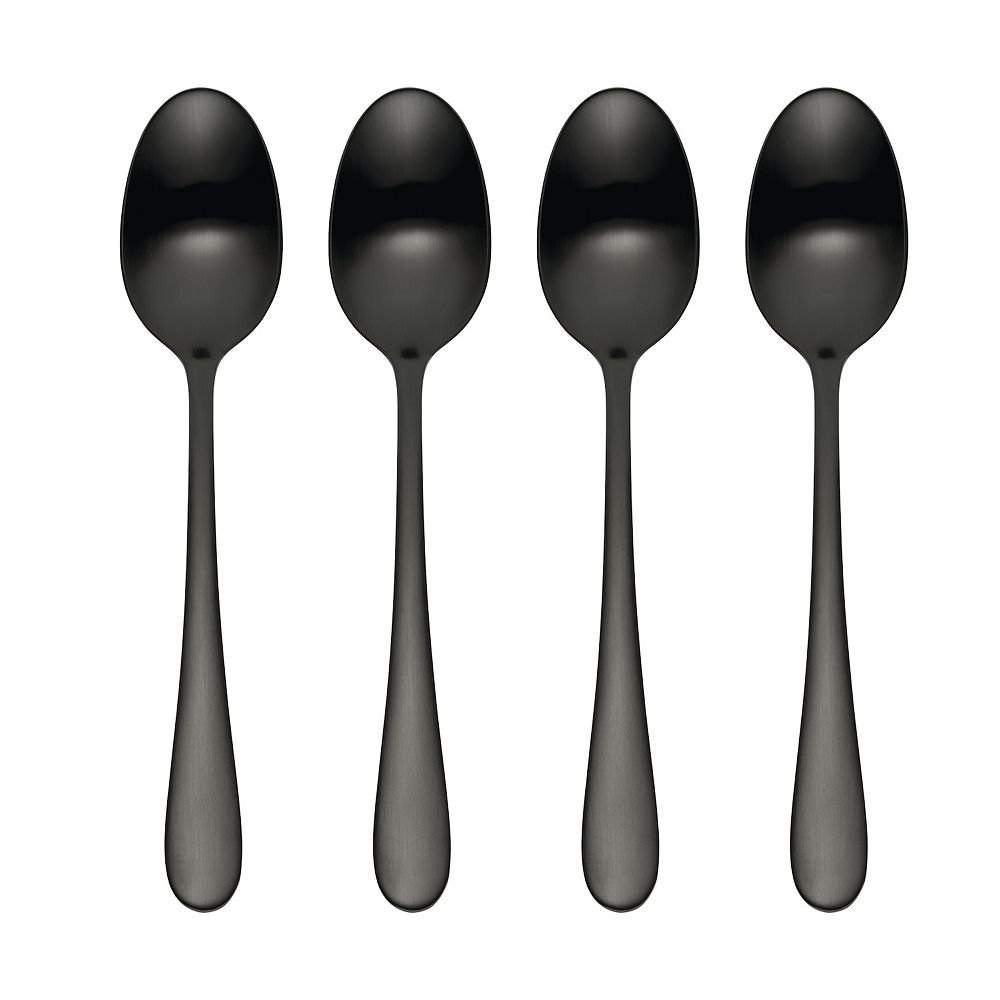 Mingle & Co. Sawyer Black Satin 4-pc. Dinner Spoon Set