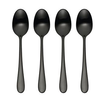 Mingle & Co. Sawyer Black Satin 4 pc Dinner Spoon Set