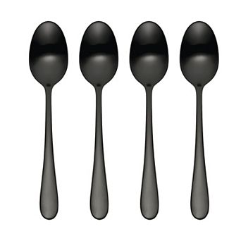 Mingle & Co. Sawyer Black Satin 4 pc Dinner Spoon Set