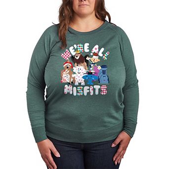 Plus Size Rudolph We're All Misfits French Terry Long Sleeve Tee