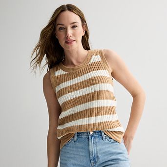 Petite Sonoma Goods For Life® Breezy Sweater Tank Top