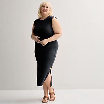 Plus Size INTEMPO™ Sleeveless Shirred Dress