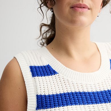 Plus Size Sonoma Goods For Life® Breezy Sweater Tank Top