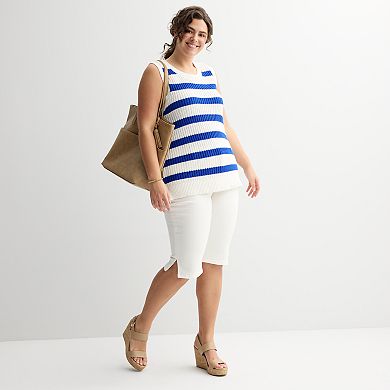 Plus Size Sonoma Goods For Life® Breezy Sweater Tank Top