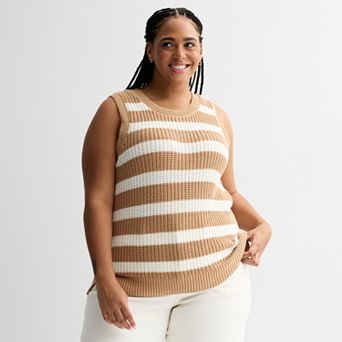 Plus Size Sonoma Goods For Life® Breezy Sweater Tank Top