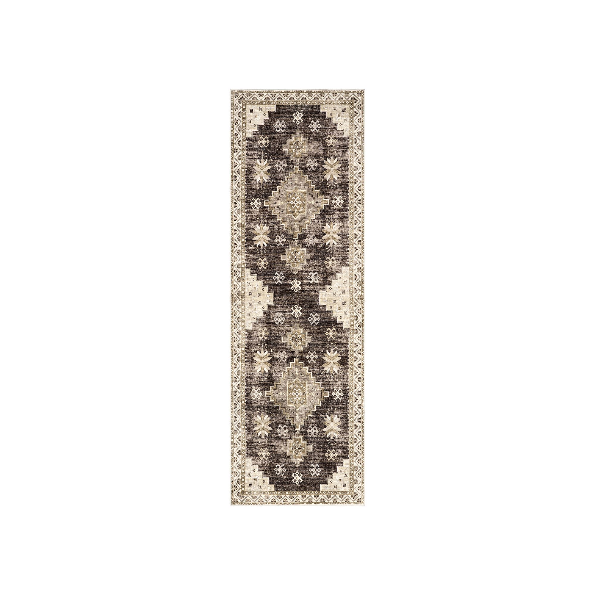 Rugs USA Clovebud Geometric Area Rug, Brown