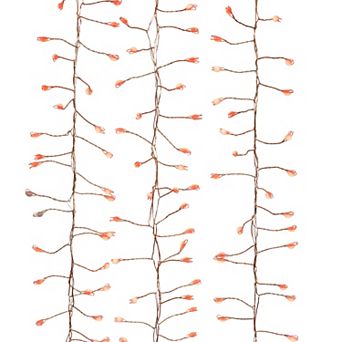 8-Ft. 240-Light Fairy RGB LED Silver Wire Cluster Garland